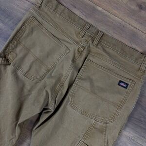 Genuine Dickies Mens Carpenter Pants Duck Brown Canvas Utility Workwear 34x32